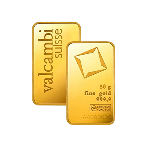 50 Gram Valcambi Suisse Gold Bar