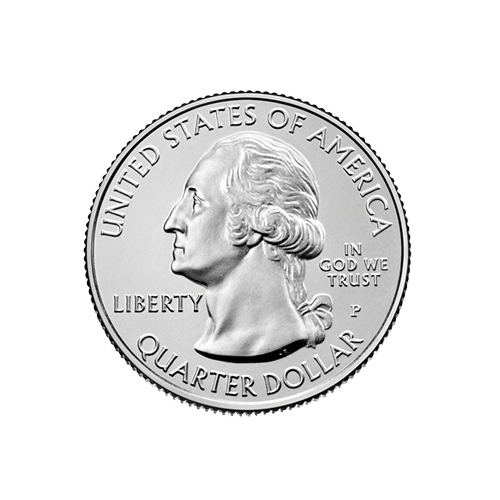America the beautiful quarter ( Silver Coin )